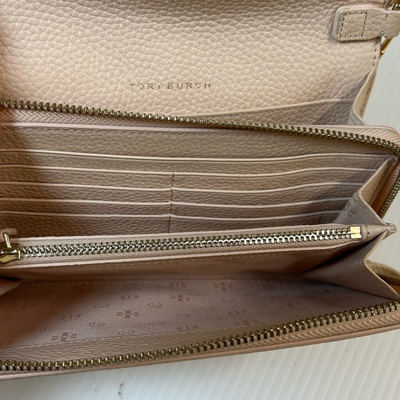 Tory Burch Thea Flat Wallet Crossbody Blush Pink - Picture 7 of 11